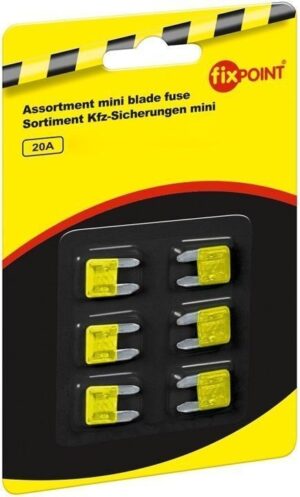 20A Car blade fuse - assortment mini; 6 pcs.