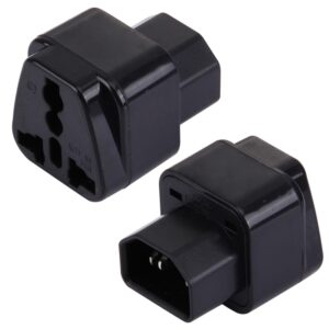 Universal AC Socket to C13 male plug Adapter for UPS