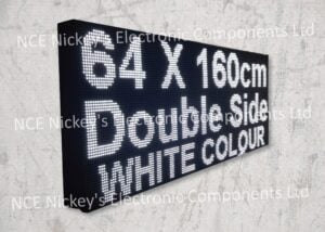 Double Side White Electronic Inscription Scrolling Message and Graphics Board with USB slot (160,5cm x 64,5cm)