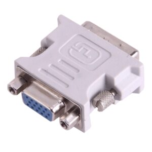 DVI-I Male Dual-Link 24 + 5 to 15 Pin VGA Female Video Monitor Adapter Converter