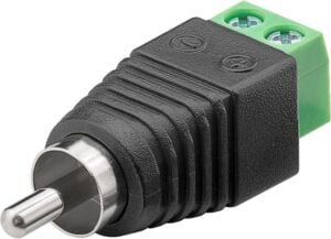 Terminal Block 2-pin > RCA male - screw fixing