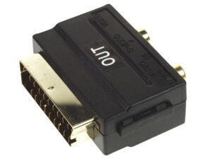 Scart male to 2xRCA female adapter