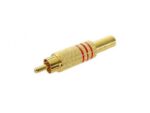 RCA Plug Male (Red), Gold Plated