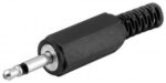Plug - 3.5 mm - mono - plastic version with cable protector