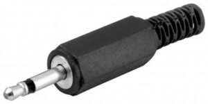 Plug - 3.5 mm - mono - plastic version with cable protector