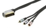 High Quality HQSS1068 Silver Series Scart to Component Cable 10m