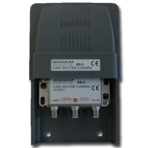 OUTDOOR 2WAY SPLITTER 5-2300 MHz, incl. Housing