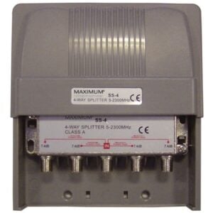 OUTDOOR 4WAY SPLITTER 5-2300 MHz, incl. Housing