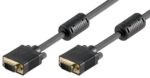 Monitor cable, black, 5 m,VGA plug (15-pin) > VGA plug (15-pin)