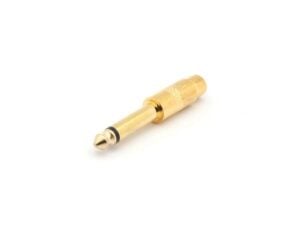 RCA Female - Jack 6.35mm Male Mono, Gold adapter