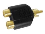Dual Female RCA - Male RCA, Gold Plated