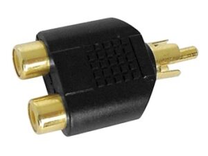 Dual Female RCA - Male RCA, Gold Plated