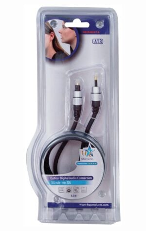 HQ - Digital Audio Cable TosLink Male - 3.5 mm Optical Plug 1.50 m
