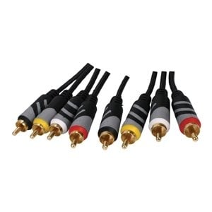 HQ 6 RCA male - 6 RCA male cable 2.5m