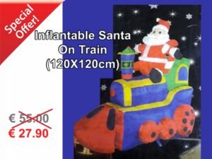 EUROLAMP Inflantable Santa On Train (120X120cm)