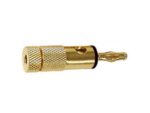 Banana plug 4mm, gold, black