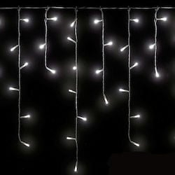 Curtain 0.60x3m White LED Transparent
