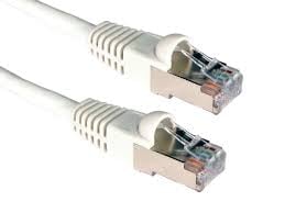 FTP Network Cable Cat 5e, White 0,5m