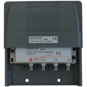 OUTDOOR 3WAY SPLITTER 5-2300 MHz, incl. Housing