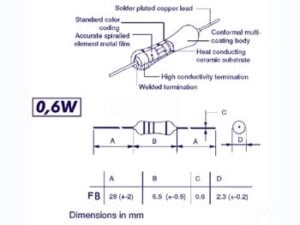 Resistor Metalfilm / 0.6W / 1k