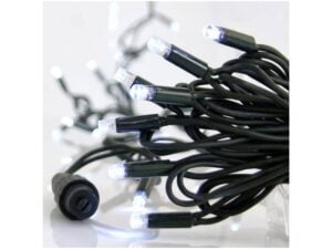 EUROLAMP 100L Cold White String LED lights with RUBBER wire & CONNECTOR