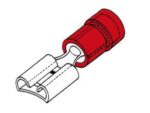 Female Connector, 6.4mm, Red, 10pcs/Blister