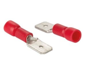 Male Connector, 6.4mm, Red, 10pcs/Blister