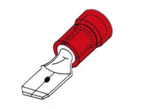 Male Connector, 2.8mm, Red, 10pcs/Blister