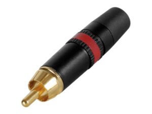 PHONO PLUG (RCA) - GOLD PLATED CONTACTS - RED