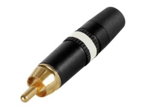 PHONO PLUG (RCA) - GOLD PLATED CONTACTS - WHITE