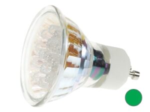 Green GU10 LED Lamp - 240VAC