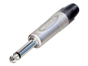 JACK PLUG CONNECTOR, 2-PIN MALE, 6.3 mm, NICKEL
