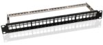 19 inch (48.3 cm) Keystone blank Patch Panel empty case (1 HE)