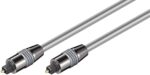 Toslink Optical Digital Audio Cable 6mm with metal connectors, 5m - Silver