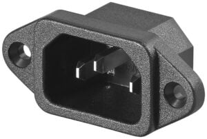 AC-panel mounting plug - solder connection with VDE