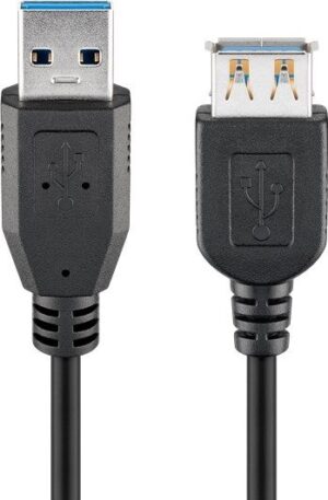 USB 3.0 SuperSpeed extension cable, 1.8m - Black