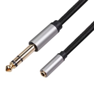 6.35mm Male to 3.5mm Female Audio Adapter Cable, 1.5m