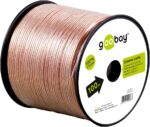 Speaker cable transparent CU - 100 m spool, cable diameter 2 x 0,5 mm²