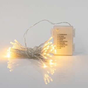 96 Warm LED 8 Programs Transparent Battery