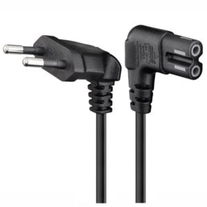 Euro connection cord 3 m, black - Euro male (Type C CEE 7/16) > Device socket C7