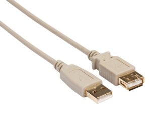 USB 2.0 A Plug - USB 2.0 A Jack, 2.5m (M-F) / Gold Plated
