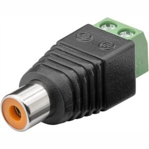 Terminal Block 2-pin > RCA female - screw fixing