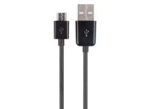 USB 2.0 A Male- Micro USB 5-Pin Male, 1m (Black)