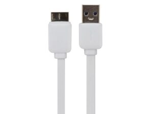 USB 3.0 - Micro USB 3.0 Flat Cable white, 1m
