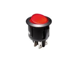 Illuminated Rocket Switch, Red, 1P/ON-OFF