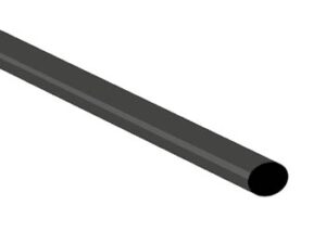 Shrinkable Tube 2:1, 6.4mm, Black, 1.2M
