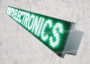 Green Electronic Inscription Scrolling Message and Graphics Board with USB slot (192,5cm x 16,5cm)
