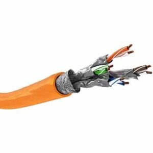 CAT 7A network cable, S/FTP (PiMF), orange x 100m