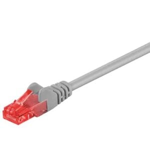 CAT 6 Network cable, U/UTP, 0.5m - Grey