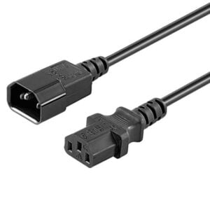 Power cable 1m, AC Male C14 > AC Female C13